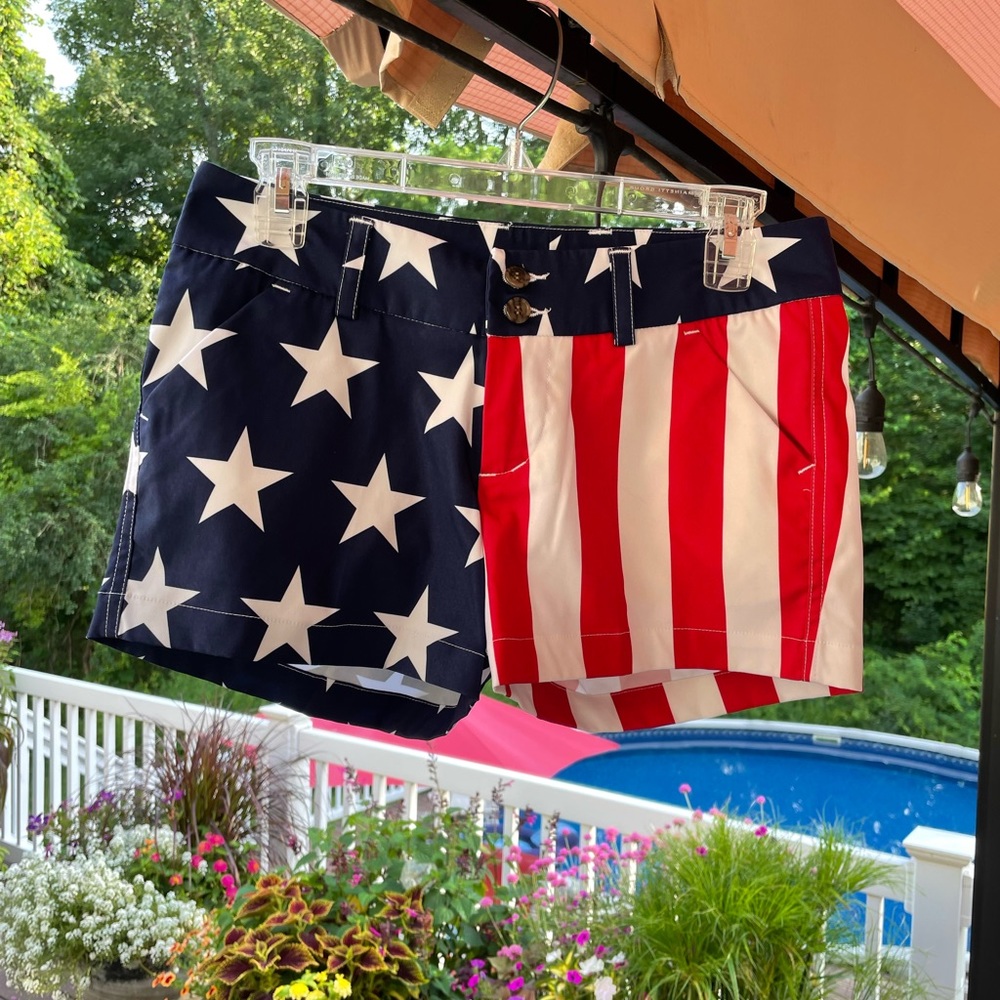 Loud Mouth Women’s Mini Shorts- American Flag- Size 2